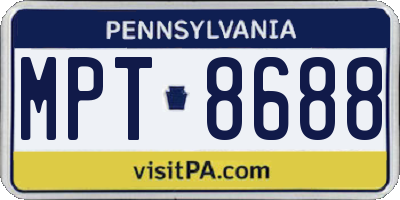 PA license plate MPT8688