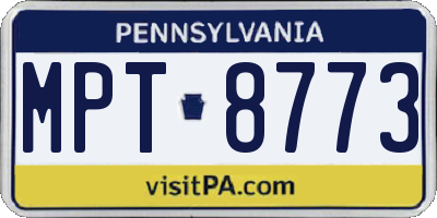 PA license plate MPT8773