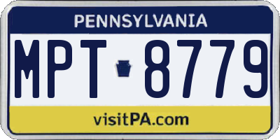 PA license plate MPT8779