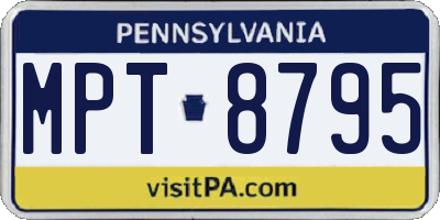 PA license plate MPT8795