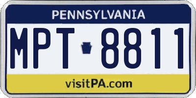 PA license plate MPT8811