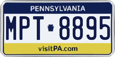 PA license plate MPT8895
