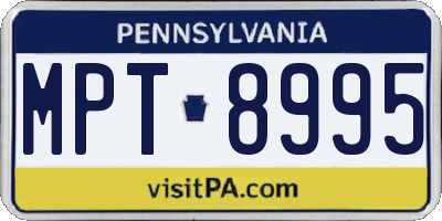 PA license plate MPT8995