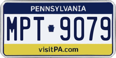 PA license plate MPT9079