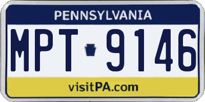 PA license plate MPT9146