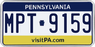PA license plate MPT9159