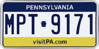 PA license plate MPT9171