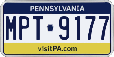PA license plate MPT9177
