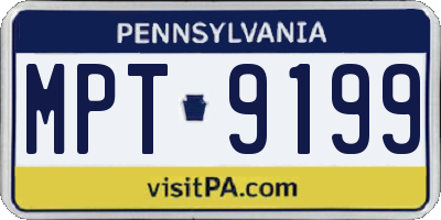 PA license plate MPT9199