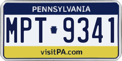 PA license plate MPT9341