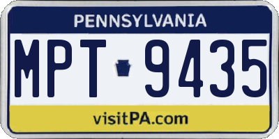 PA license plate MPT9435
