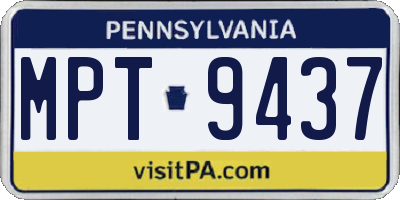 PA license plate MPT9437
