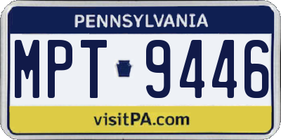 PA license plate MPT9446