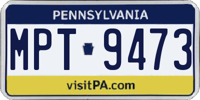 PA license plate MPT9473