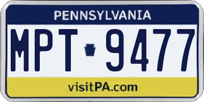 PA license plate MPT9477