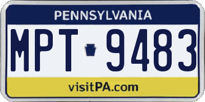 PA license plate MPT9483