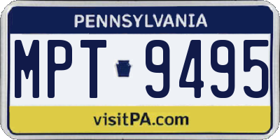 PA license plate MPT9495