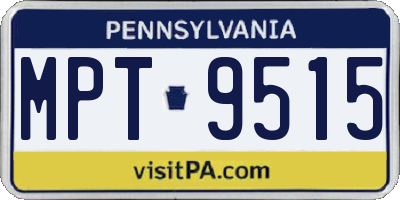 PA license plate MPT9515