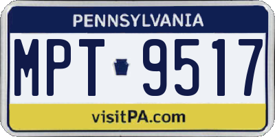 PA license plate MPT9517