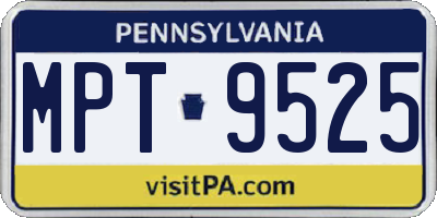 PA license plate MPT9525