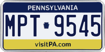 PA license plate MPT9545