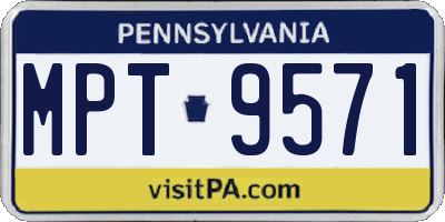 PA license plate MPT9571