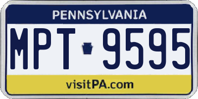 PA license plate MPT9595