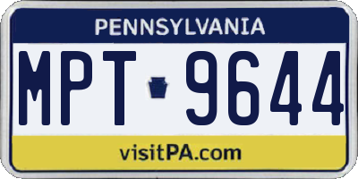 PA license plate MPT9644