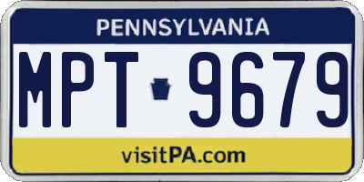 PA license plate MPT9679