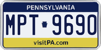 PA license plate MPT9690