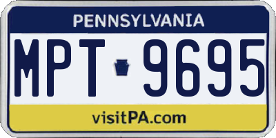PA license plate MPT9695