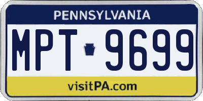PA license plate MPT9699