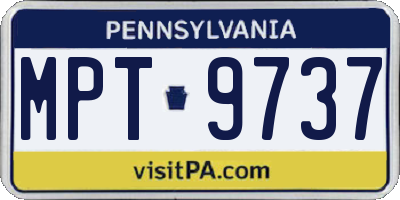 PA license plate MPT9737