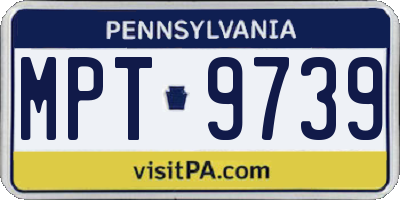 PA license plate MPT9739