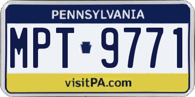 PA license plate MPT9771
