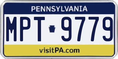 PA license plate MPT9779