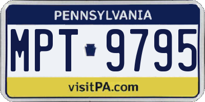 PA license plate MPT9795