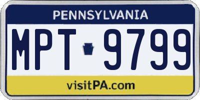 PA license plate MPT9799