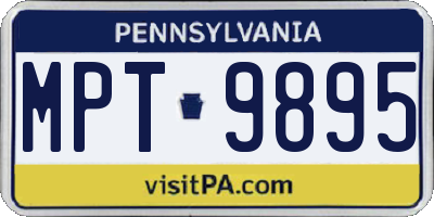 PA license plate MPT9895