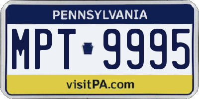 PA license plate MPT9995