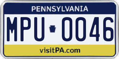 PA license plate MPU0046