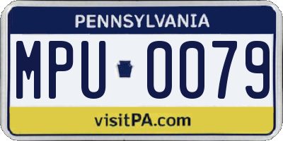 PA license plate MPU0079