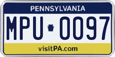 PA license plate MPU0097