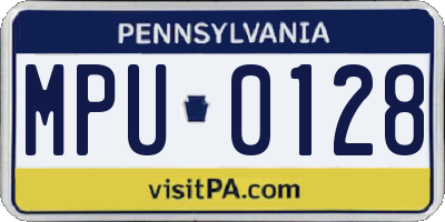 PA license plate MPU0128