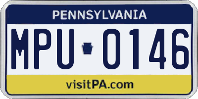 PA license plate MPU0146