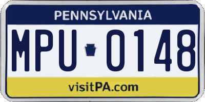 PA license plate MPU0148