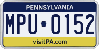 PA license plate MPU0152