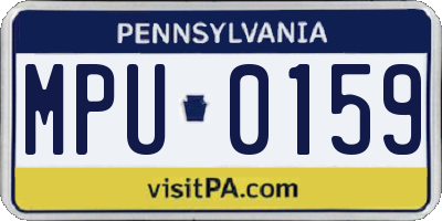 PA license plate MPU0159