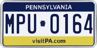 PA license plate MPU0164