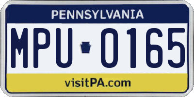 PA license plate MPU0165
